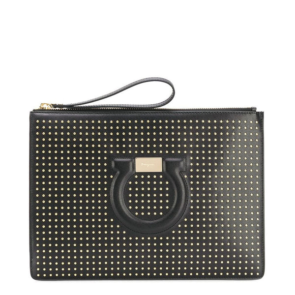Gancini Studded Clutch